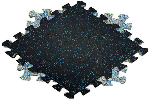 Interlocking rubber mat